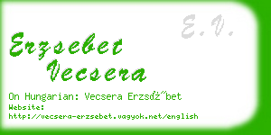 erzsebet vecsera business card